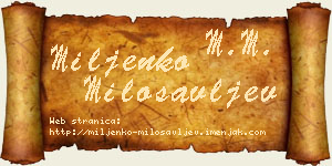 Miljenko Milosavljev vizit kartica